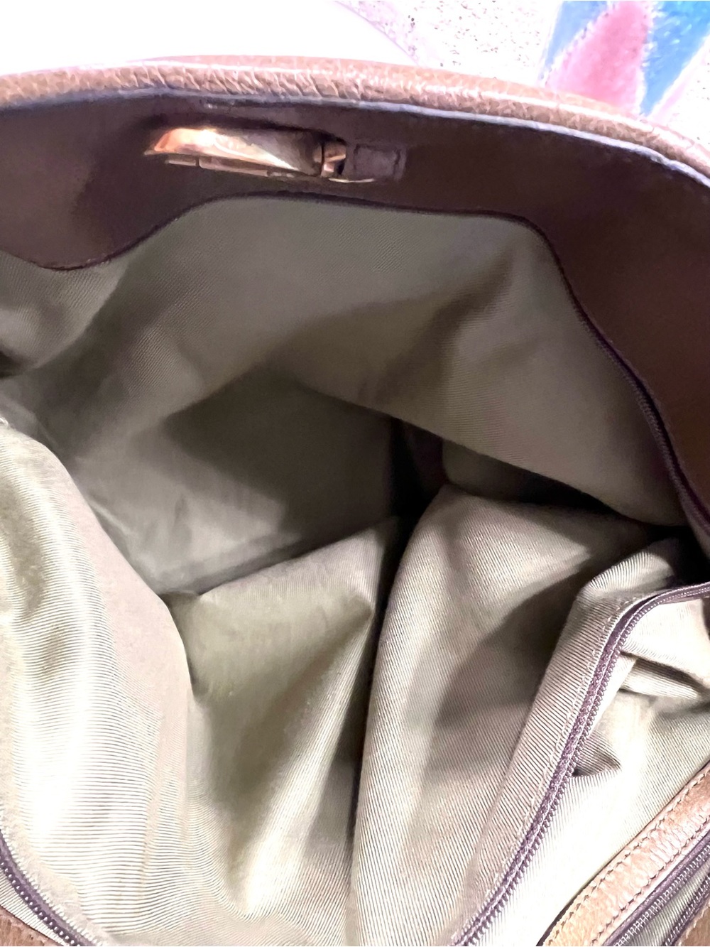 Bulgari Collezione Canvas and Leather Olive Green Tote - Picture 10 of 14